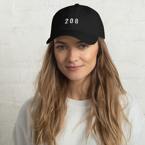 208 Dad hat - White typeface